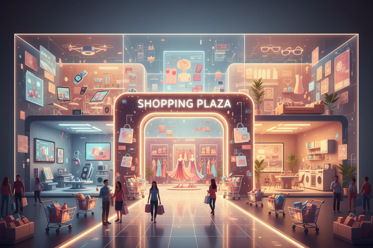 Make a image for my store of a genral online store and the neme of that is shopping plaza